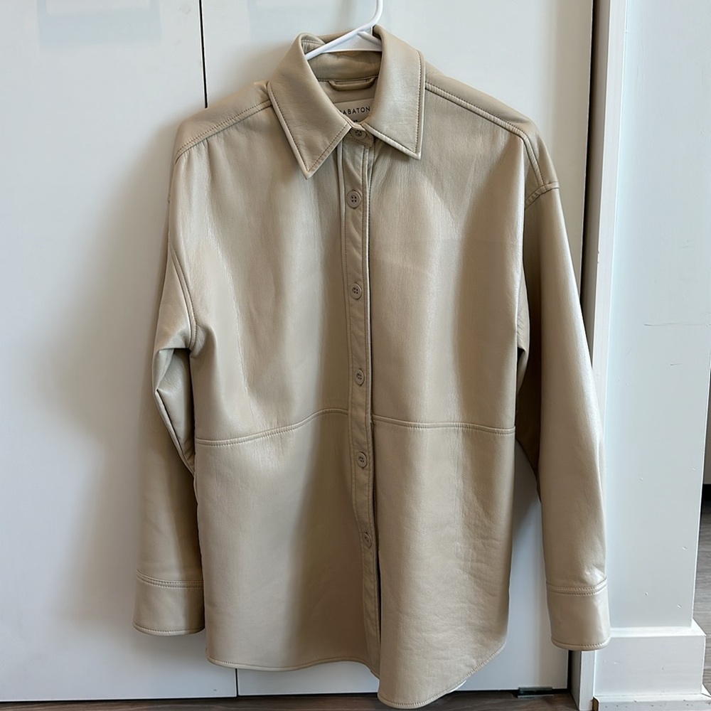 Babaton Pelli Shirt Jacket Sand White